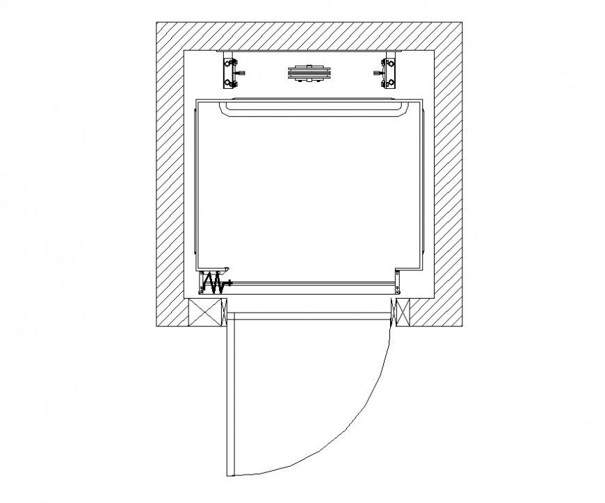 Cabinet detail 2d view layout CAD blocks CAD structure dwg file