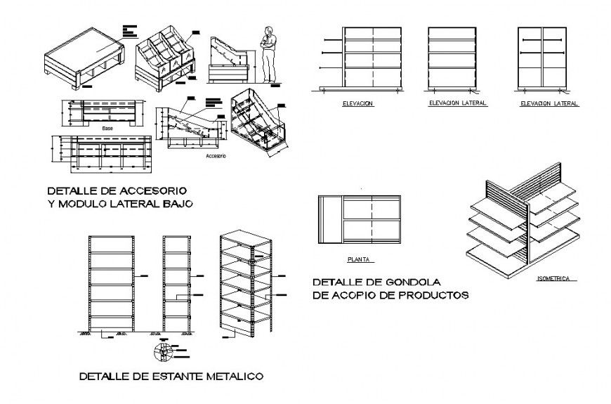 Cabinets and furniture details of apartment building dwg file