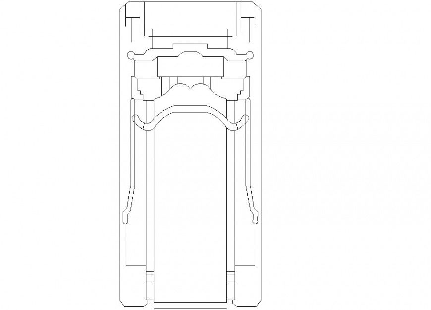 Cable crossover machine detail 2d view CAD gym equipment block layout file in dwg format