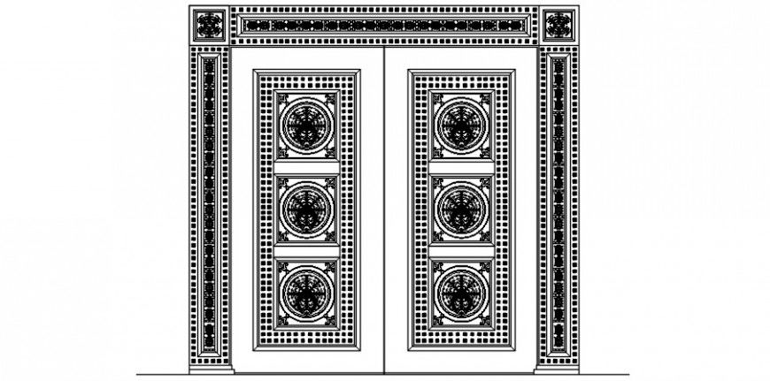 CAD design drawings details of entrance door blocks dwg autocad file