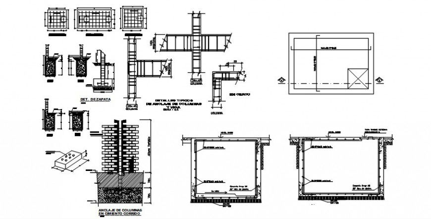 Construction CAD Drawing of RCC Blocks AutoCAD File