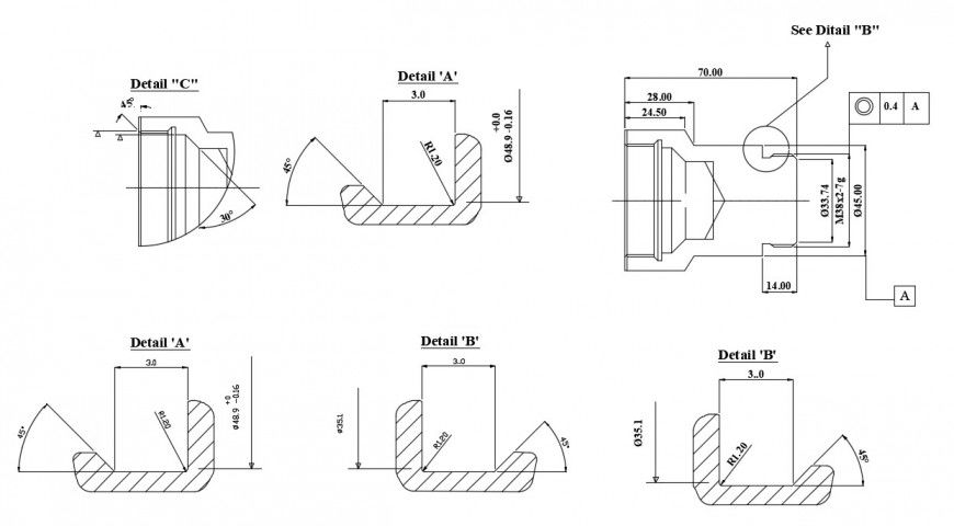 CAD drawings details of machinery mechanical blocks parts dwg file