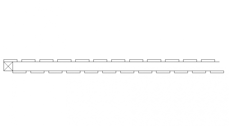 CAD drawings of railing design 2d view autocad software file