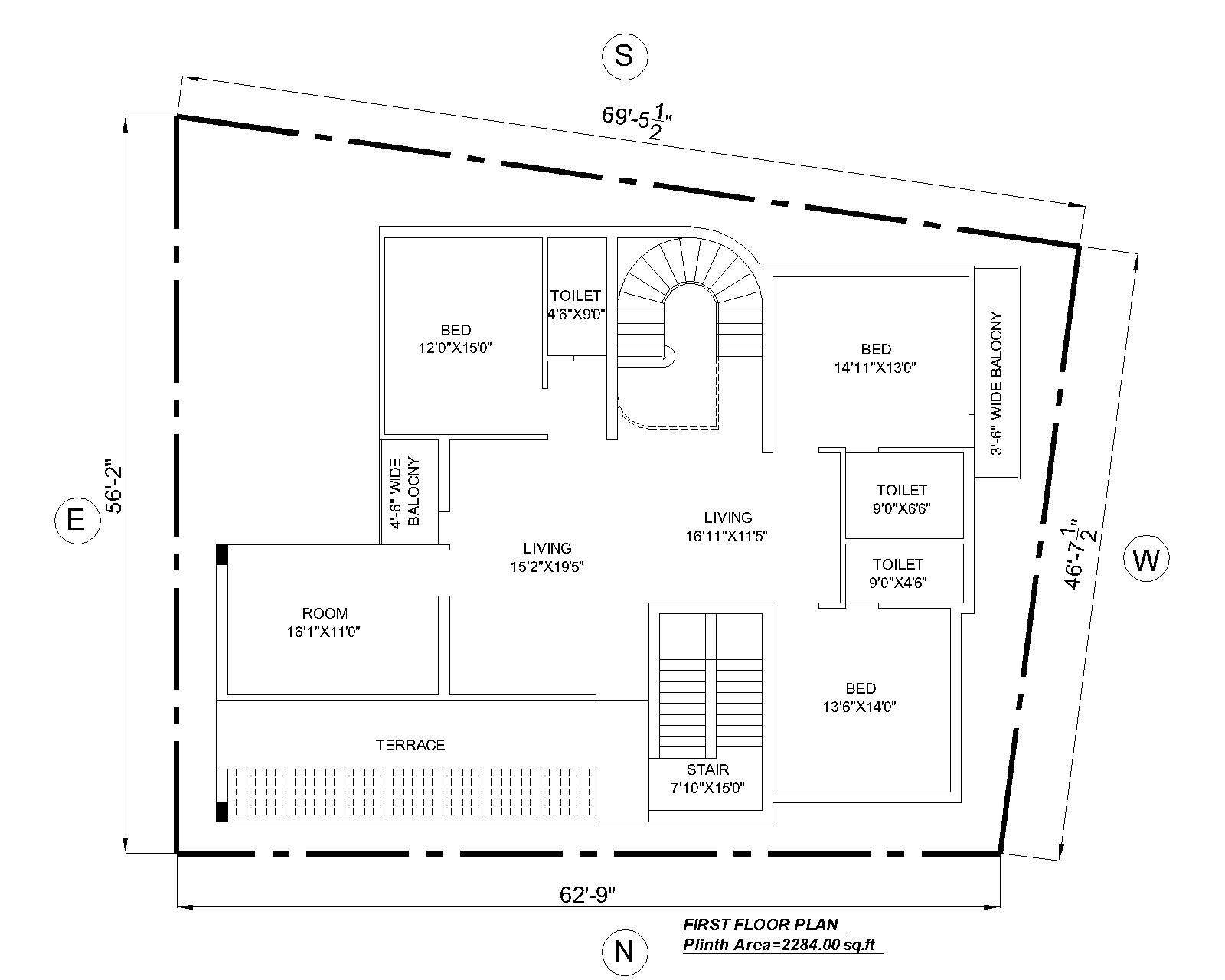 cad drawing Residential Building