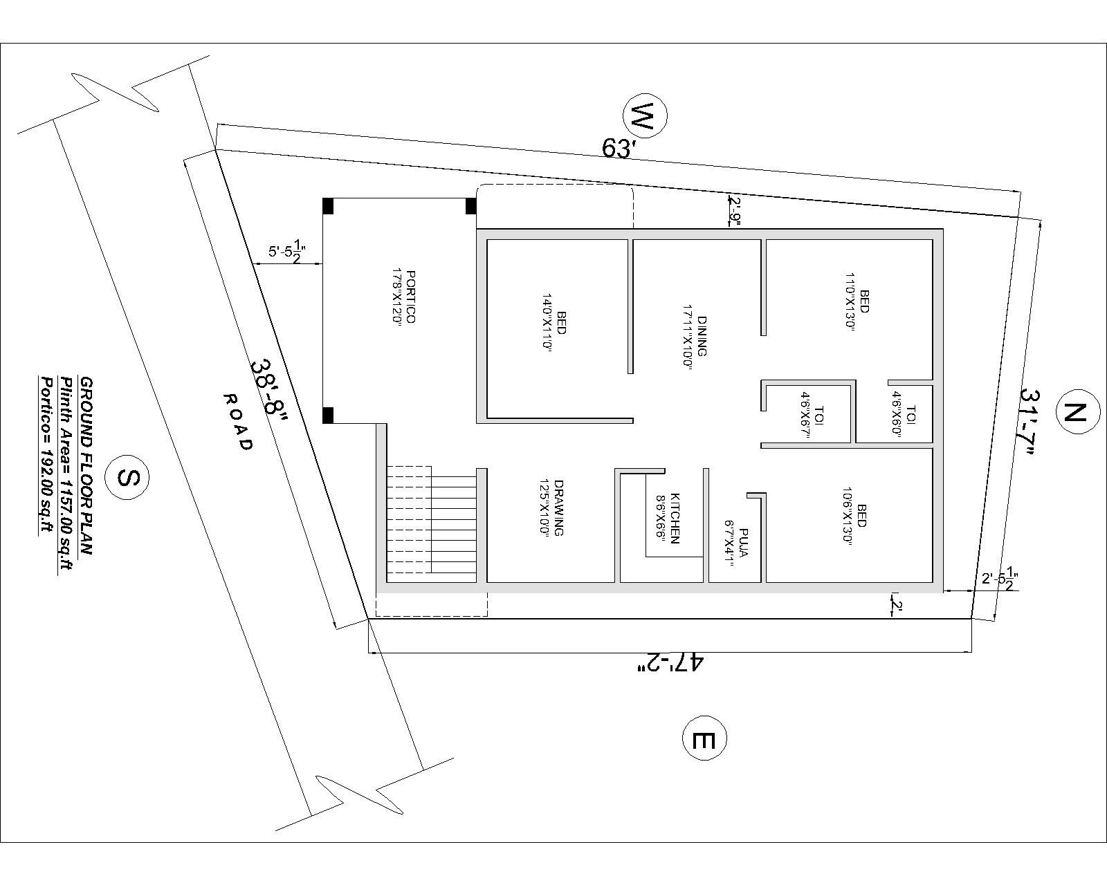 cad drawing Residential Building