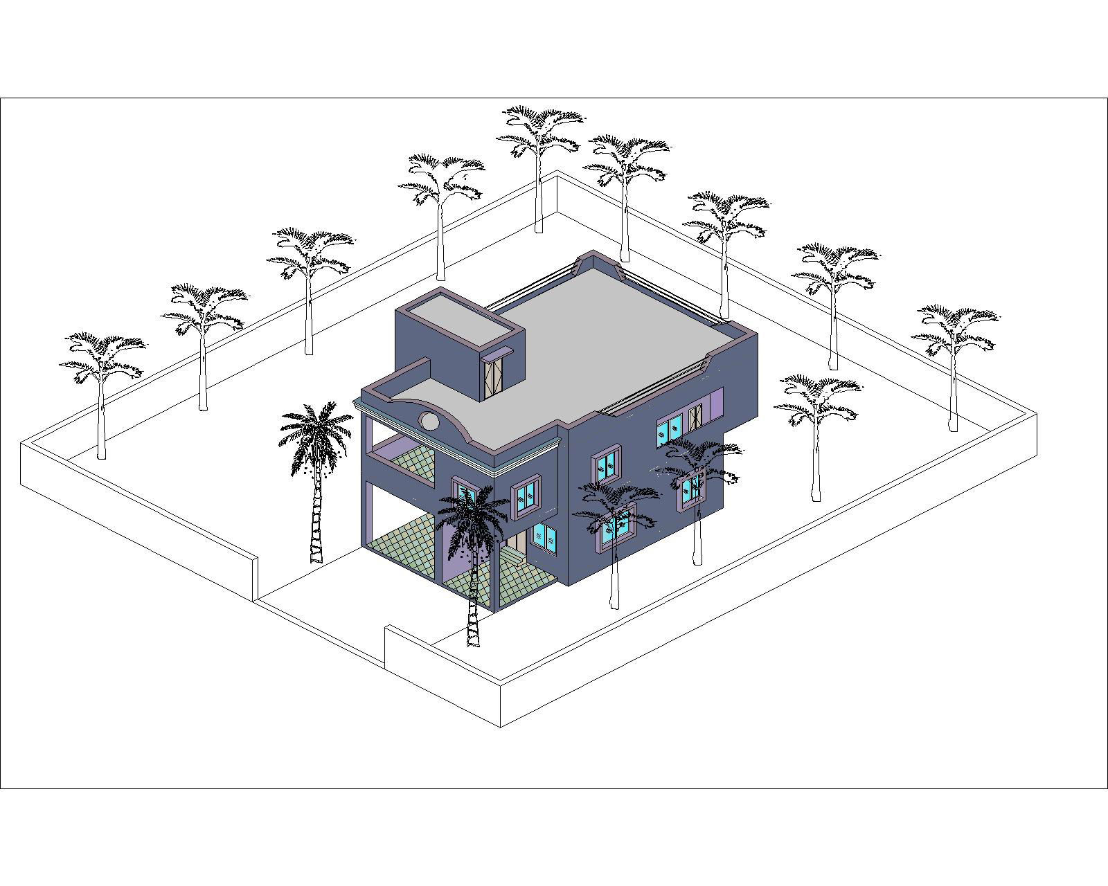 cad drawing Residential Building