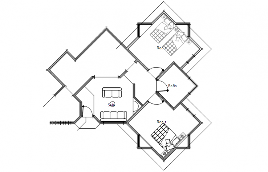 CAD 2d Drawing details of house floor plan layout autocad file