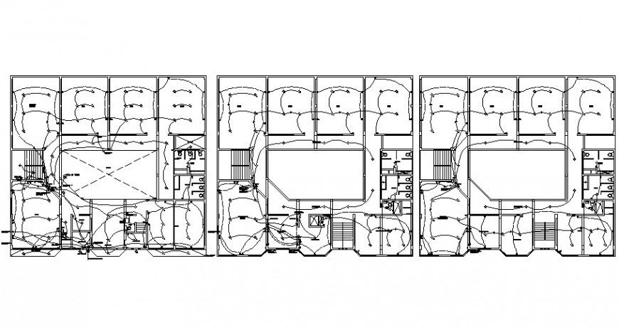 CAD 2d drawings details of electrical installation dwg file