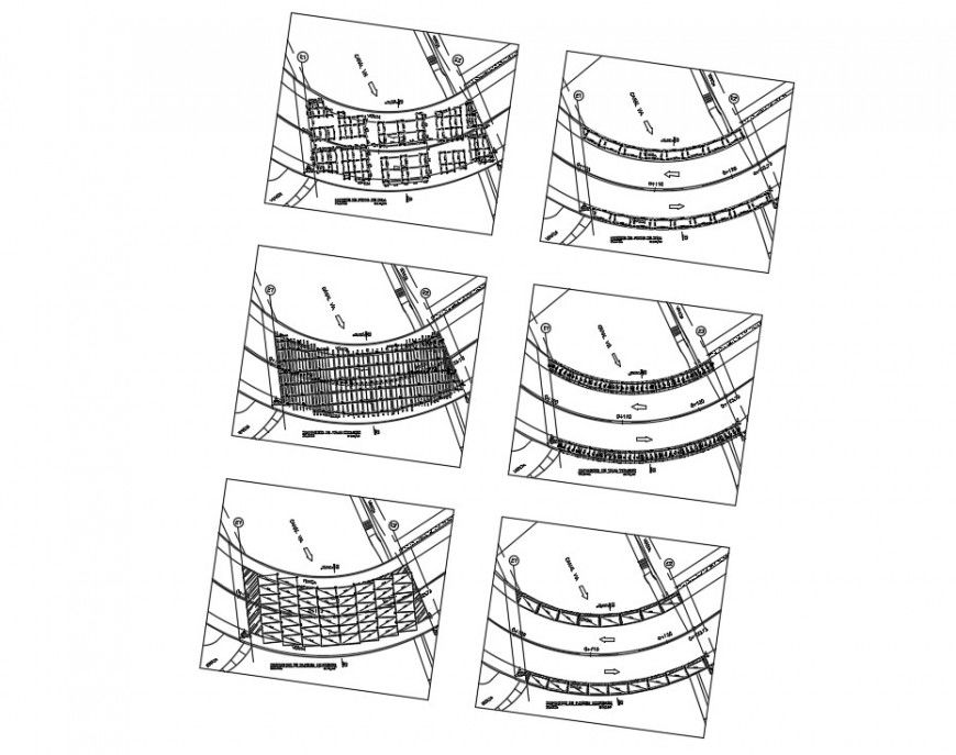CAD 2d drawings details of bridge structure autocad file