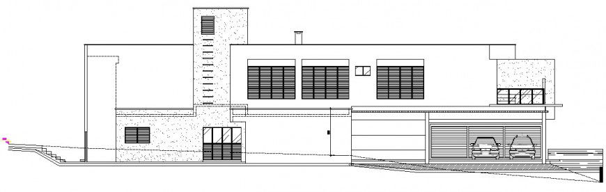 CAD 2d Drawings details of building apartment elevation dwg file