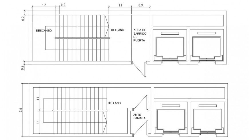 CAD 2d drawings details of elevator blocks dwg autocad file