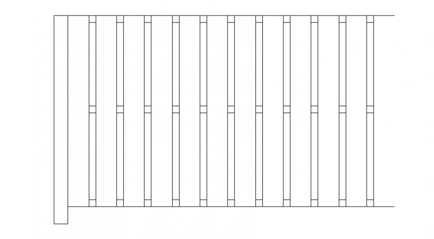 CAD 2d drawings of railing blocks dwg autocad file