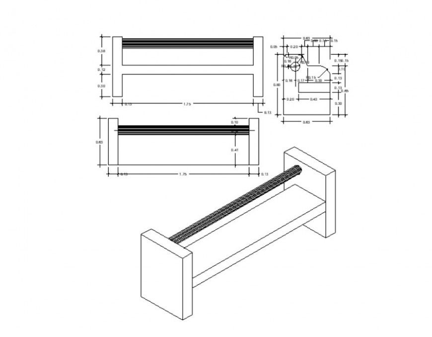 CAD blocks drawings 2d view autocad file