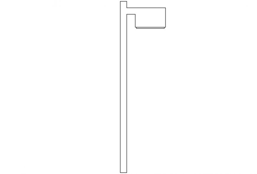 Light Lamp CAD Blocks 2D Elevation View DWG AutoCAD File