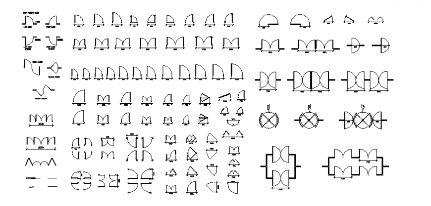 Cad blocks net doors plan layout file