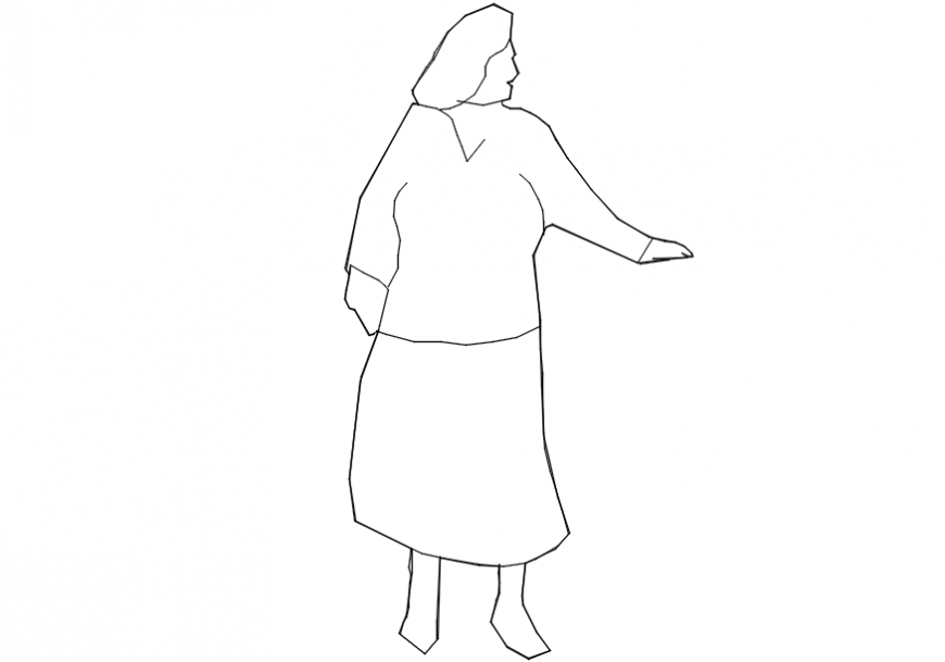 CAD blocks of people units 2d view dwg autocad software file