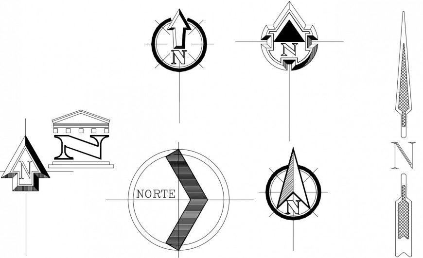 Cad blocks symbols and signs 2d detail