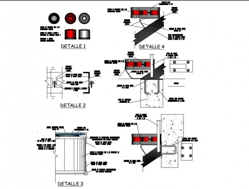 CAD construction detailing of elevator blocks dwg file