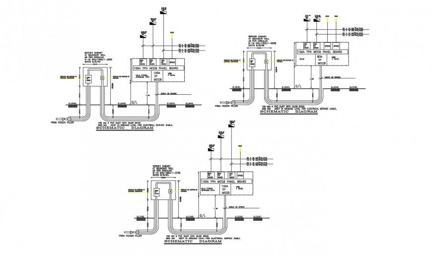 CAD detailing drawings of light fitting electrical automation blocks dwg file