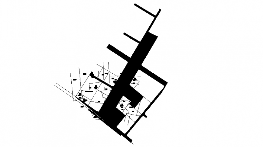 CAD detailing of an area drawings 2d view autocad software file