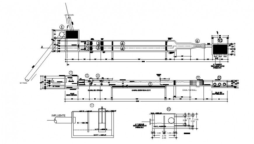 CAD detailing of bridge structure autocad software file