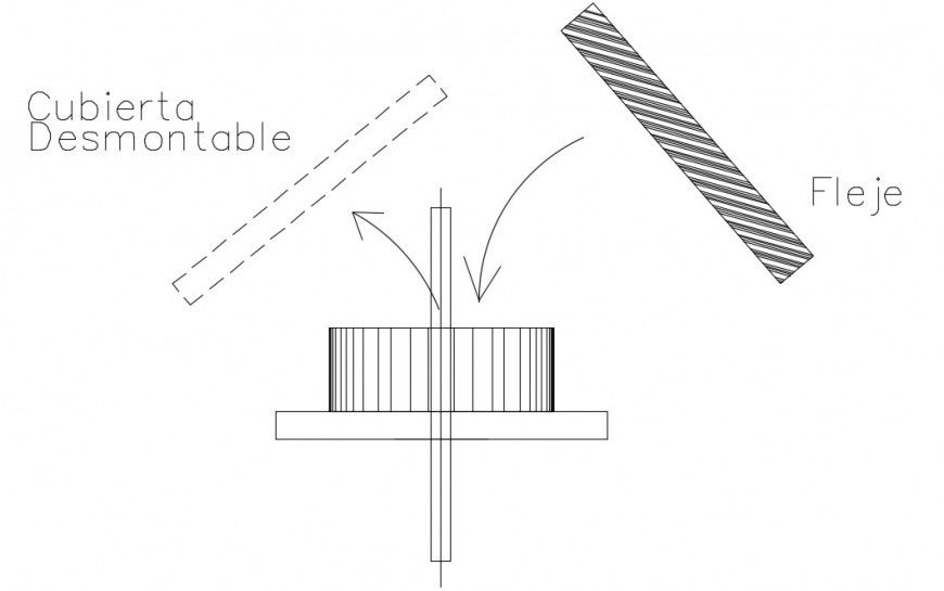 CAD drawing of hose 2d view mechanical units autocad file
