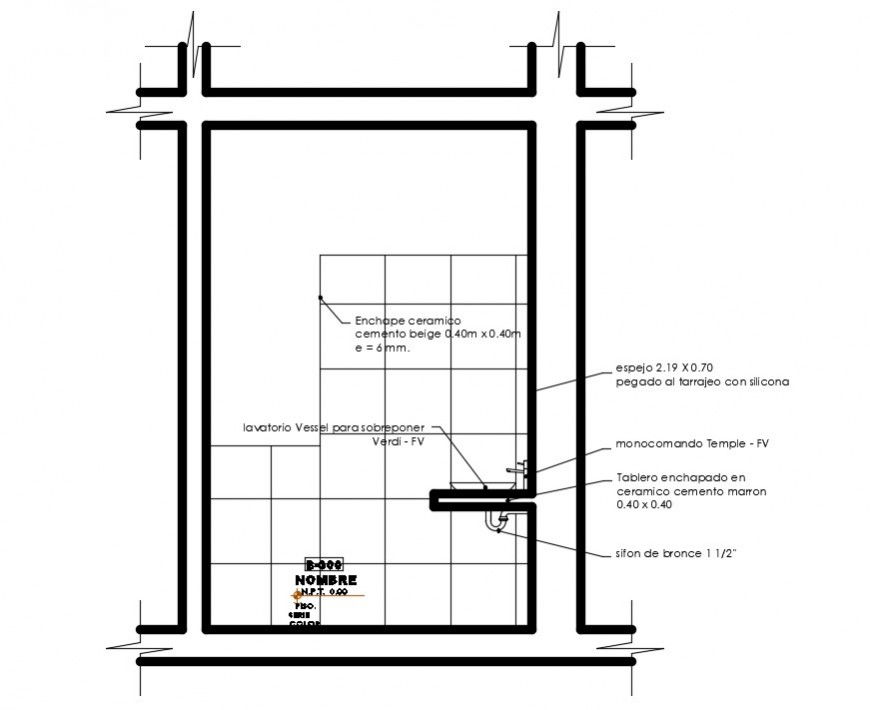 Cad drawing of sanitary washbasin design in dwg file