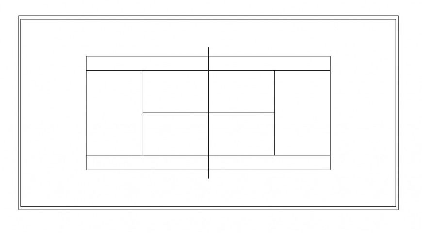 CAD drawing of sports playground area 2d view in autocad