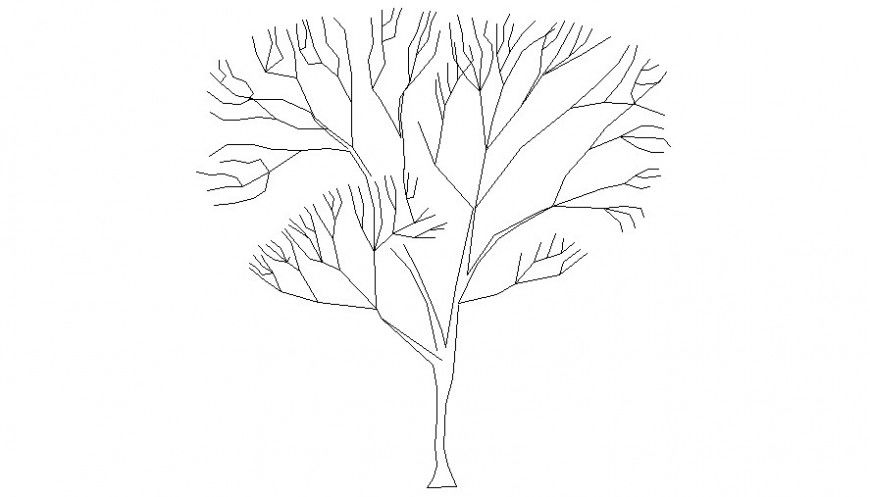 CAD drawing of trees and plants 2d view shown in autocad software