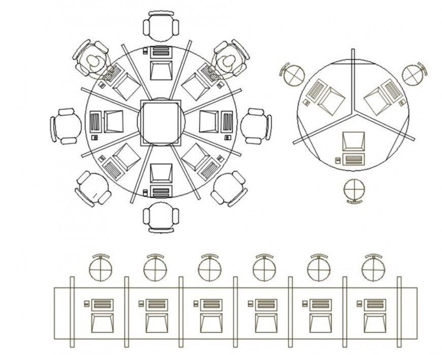 Cad drawing of work station furniture detail
