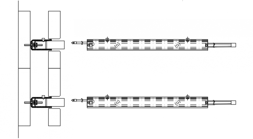 CAD drawings 2d view of mechanical units blocks dwg file