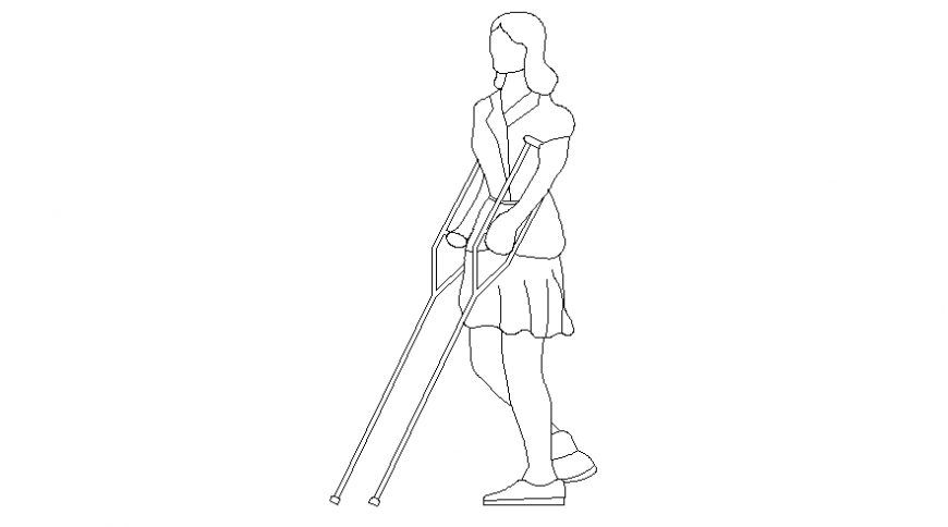 CAD drawings detail 2d view of people blocks dwg file
