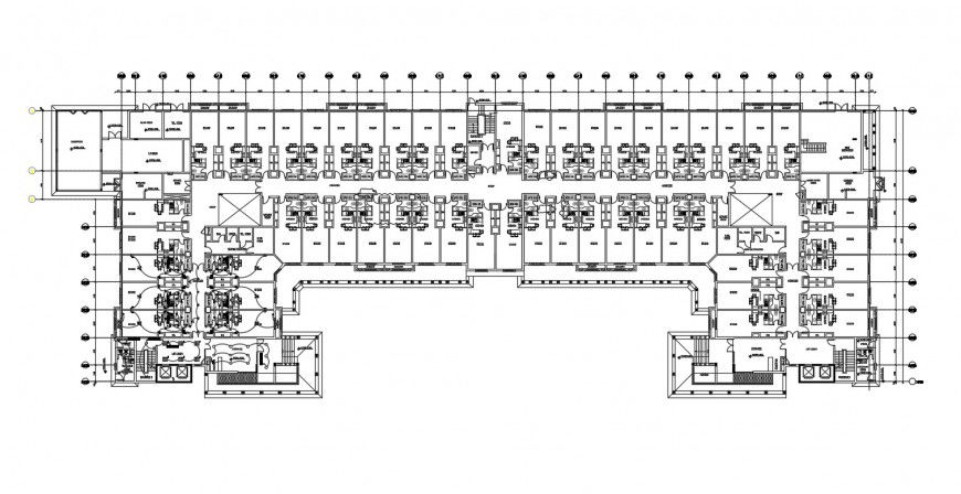CAD drawings details of commerce building hub dwg file