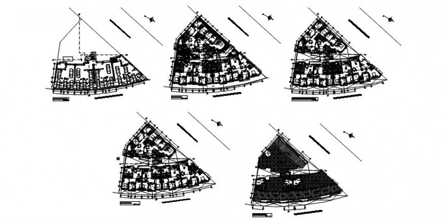 CAD drawings details of commercial building units plan in autocad file