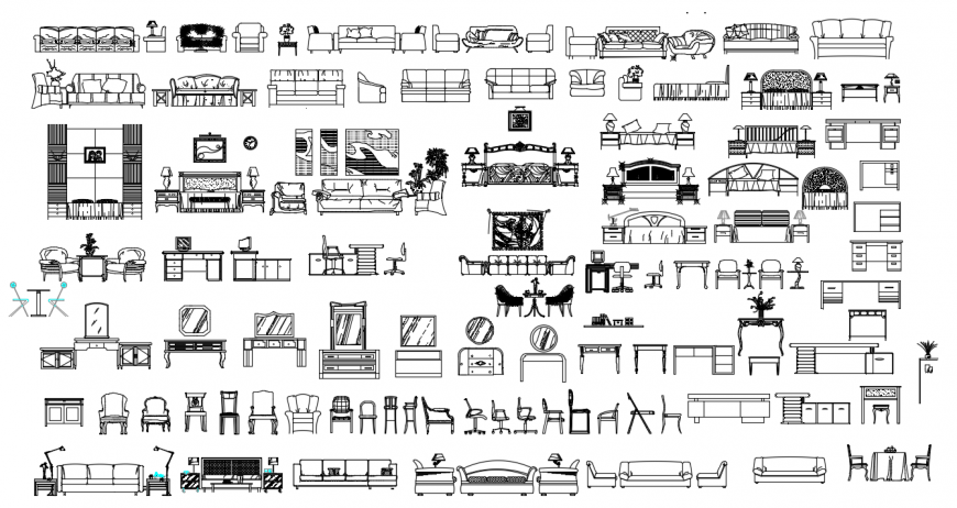 Cad drawings details of   mirror dressing room