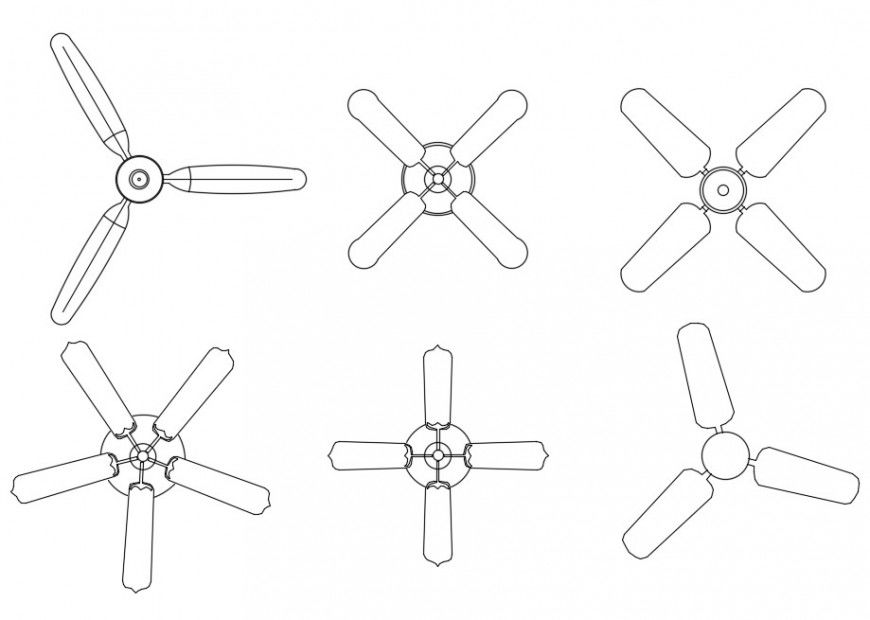 CAd drawings details of  ceiling fan