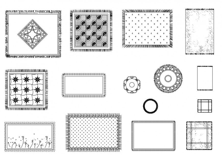 CAd drawings details of  floor carpet