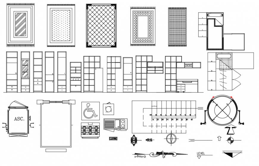 Cad drawings details of  floor mate