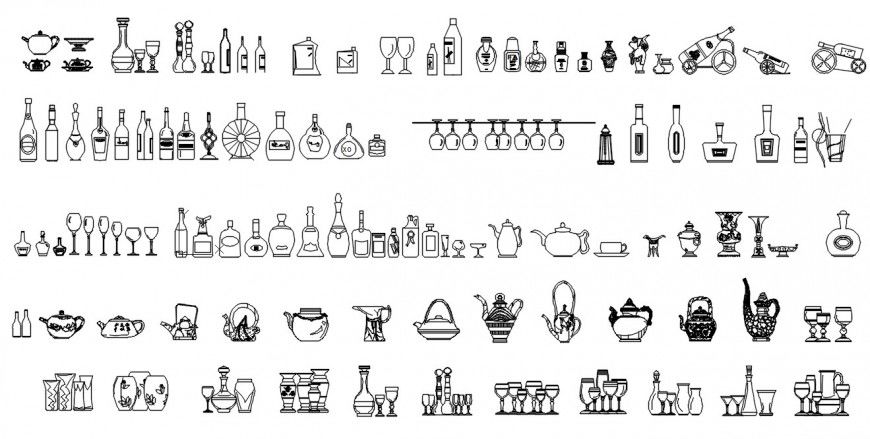 CAd drawings details of  front  elevation  of crockery units