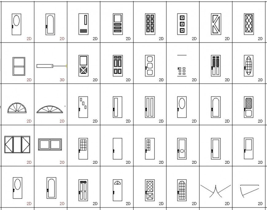 Cad drawings details of  top  view of  types of furnished for office