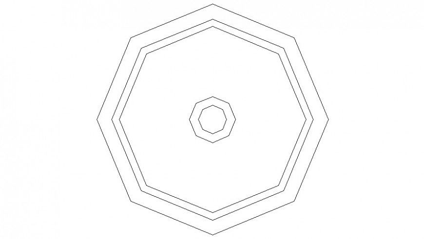 Cad drawings details of  top view  elevation of rainbow