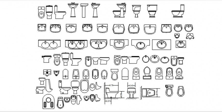 CAd drawings details of slab wash basin