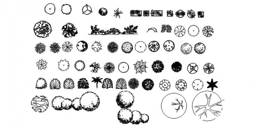Cad drawings details of   small flower pots
