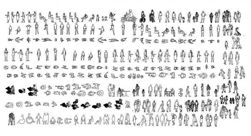 CAd drawings details of  activities of people area