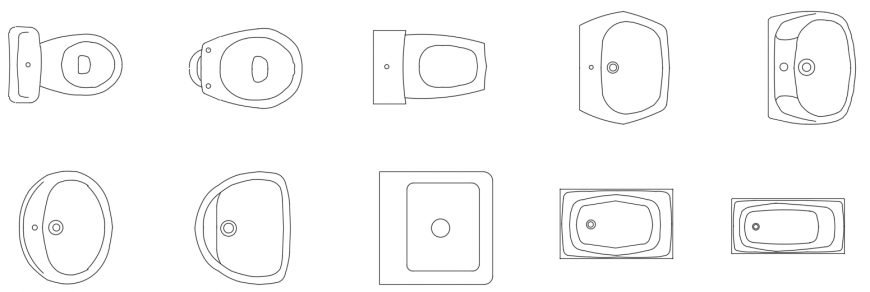 CAd drawings details of closet and bath tub