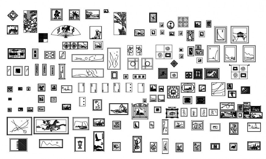CAd drawings details of  designer painting