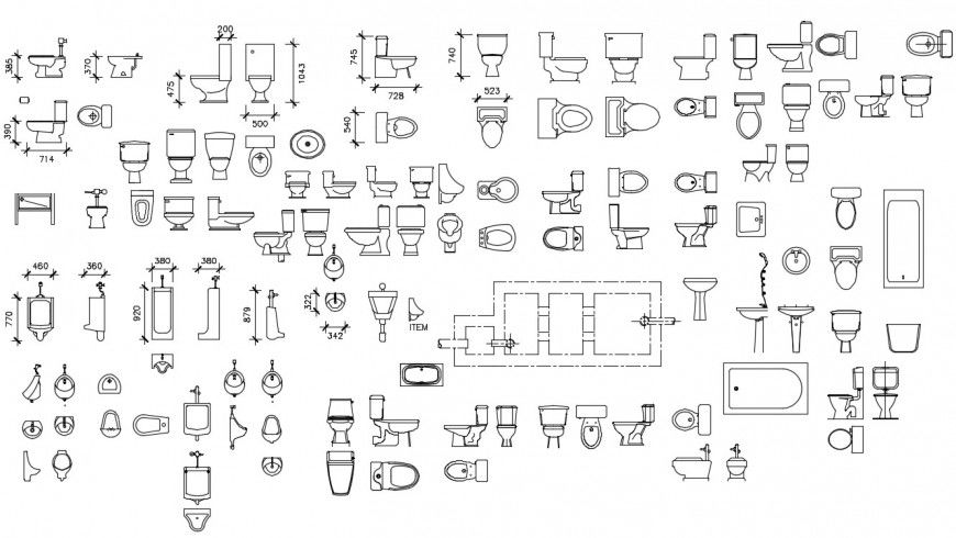 CAd drawings details of front elevation of sized close