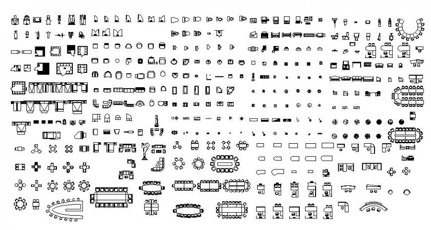 Cad drawings details of  furniture dining table