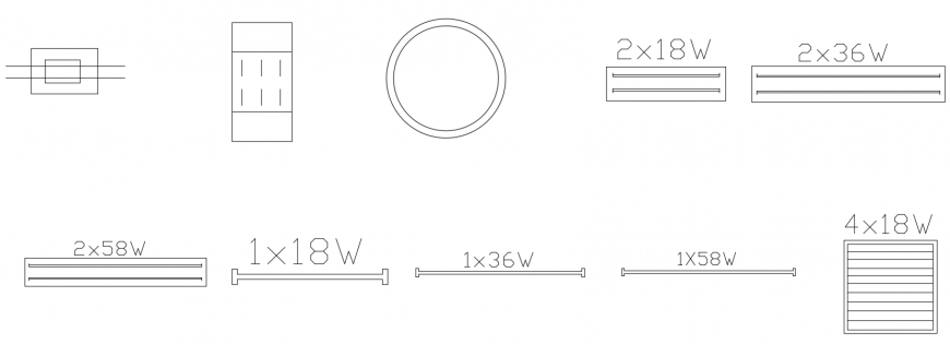 CAd drawings details of  led lights  