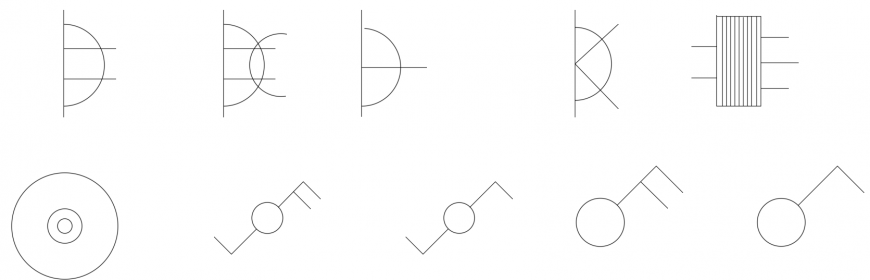 CAd drawings details of  semi-circle